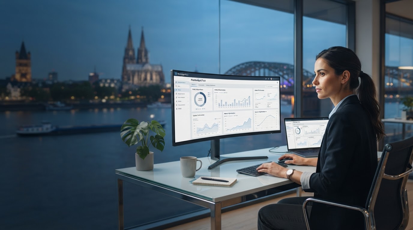 RheinbridgxAITech Analystenteam bei der Auswertung von Marktdaten